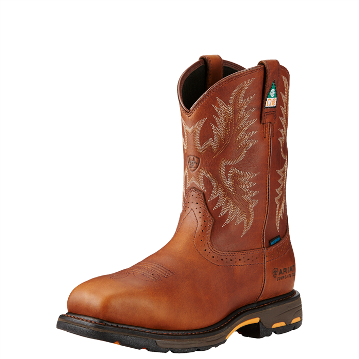 Ariat - Men's Work Hog Wide Square Toe Dark Copper CT WP CSA - 10017175