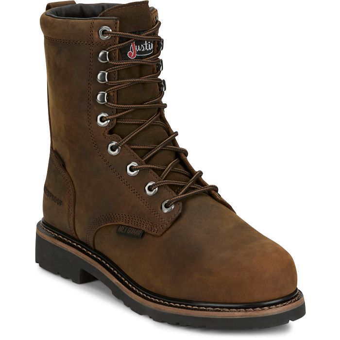 Justin - Pulley 8" Met Guard Waterproof Nano Comp Toe Boot - SE630