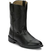 Justin - Western Men's Black Roper - JB3000