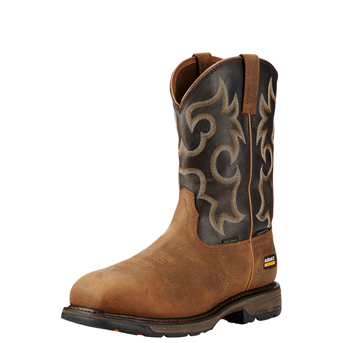 Ariat - Men's Work Hog Wide Square Toe CT WP INSL RYEBRN - 10018555