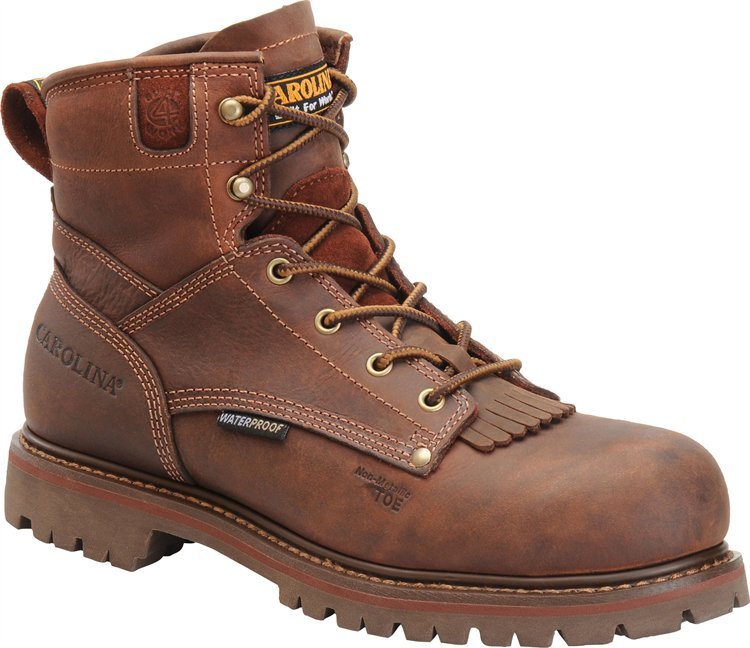 Carolina - CA7528 - Mens 6" Waterproof Composite Toe Work Boot (Cigar Brown)