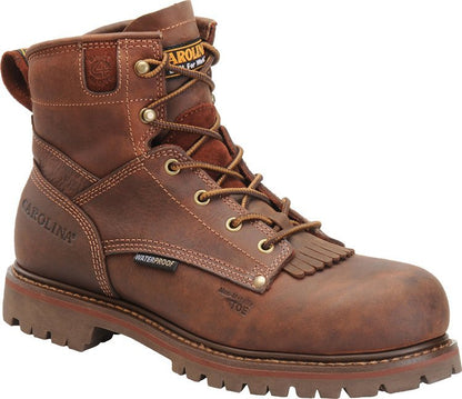 Carolina - CA7528 - Mens 6" Waterproof Composite Toe Work Boot (Cigar Brown)