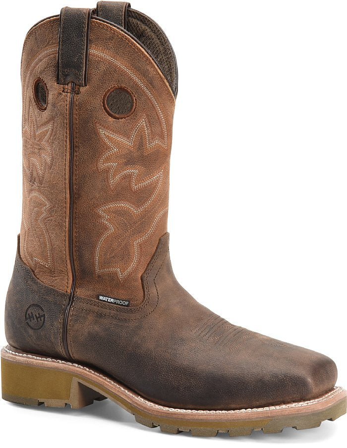 Double H - Men's 12" Waterproof Composite Wide Square Toe Roper - Abner - DH5353