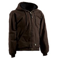 Berne - Original Washed Hooded Jacket - Quilt Lined - HJ375