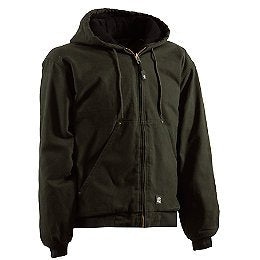 Berne - Original Washed Hooded Jacket - Quilt Lined - HJ375
