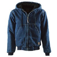 Berne - Original Washed Hooded Jacket - Quilt Lined - HJ375
