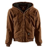 Berne - Original Washed Hooded Jacket - Quilt Lined - HJ375
