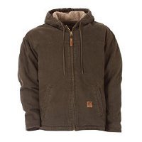 Berne - Sanded Hooded Work Jacket Sherpa Lined - HJ626