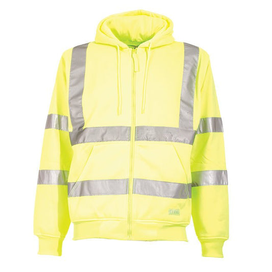 Berne - Safety Hi-Visibility Vest Hooded Sweatshirt - HVF021