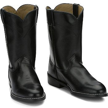 Justin - Western Men's Black Roper - JB3000