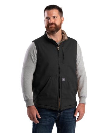 Berne - Heartland Sherpa-Lined Washed Duck Vest - V818
