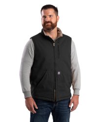BERNE V818 Heartland Sherpa-Lined Washed Duck Vest